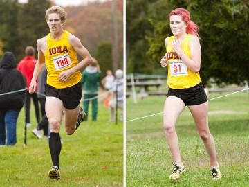 Tara Jameson (right) finished the race with a time of 10

