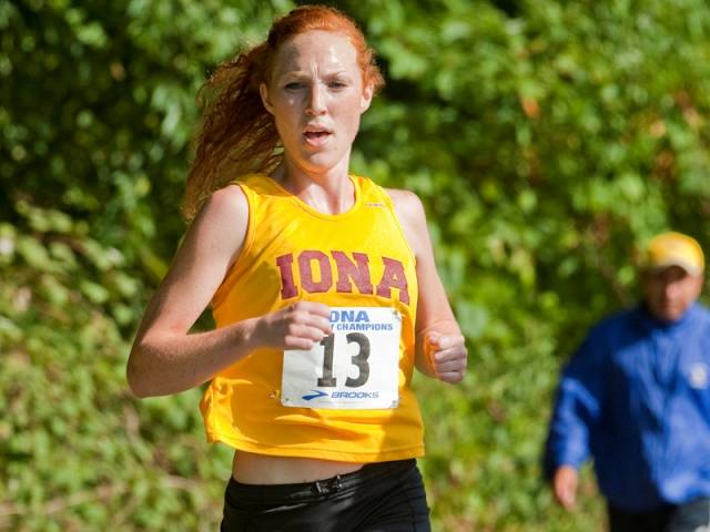 Natalie Finnerty finishes first with a time of 10
