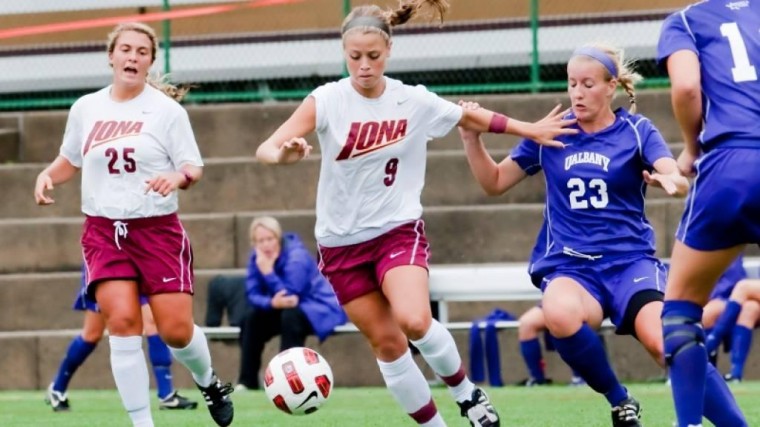 Sophomore Carly Haden on the attack.
