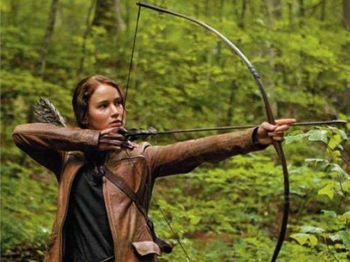 Jennifer Lawrence as Katniss Everdeen.
