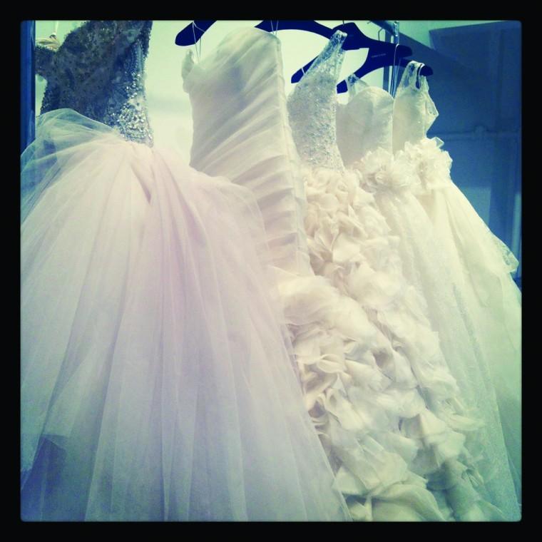 Examples of dream dresses at Bridal Fashion Week.
