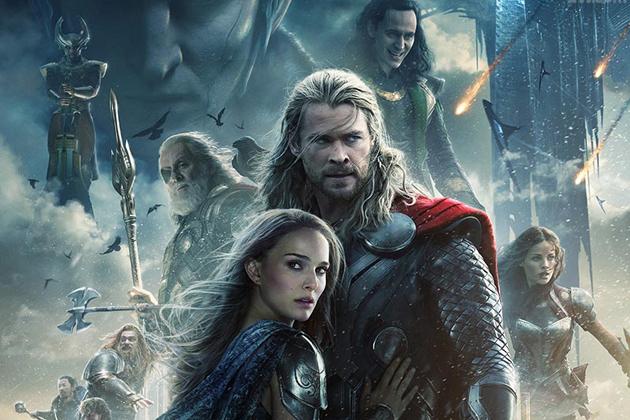 The official poster for Thor features the superhero and as well as human Dr. Jane Foster.