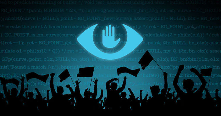 Websites participating in the protest are displaying this banner to show their support for legislation curbing the National Security Agency’s surveillance.