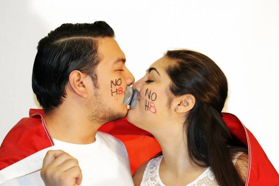 Students celebrate equality for all in the third annual NO H8 shoot.