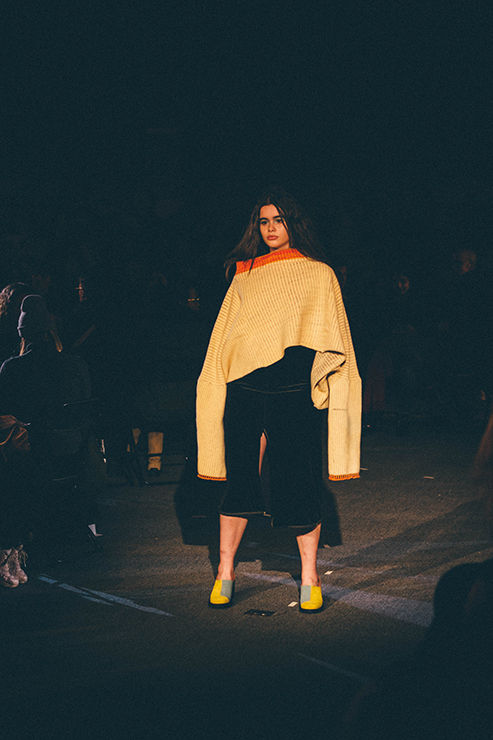 Loose fitting tops were a significant part of the Eckhaus Latta F/W16 collection.