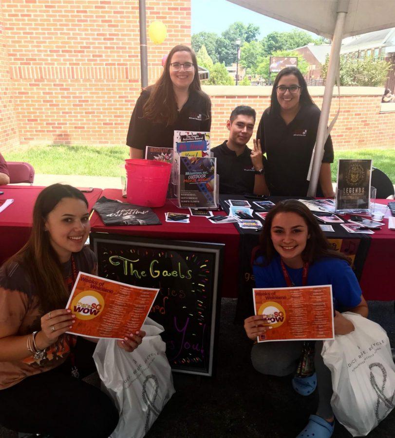 The first Weeks of Welcome event was Move-In Central on Aug. 26, where freshmen could learn more about organizations on campus, like the Student Government Association and the Gaels Activities Board (pictured above).