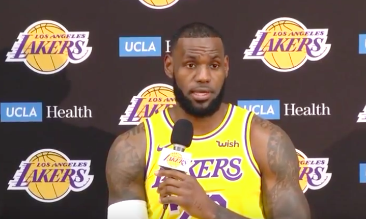 Forward LeBron James will be playing his first season with the Los Angeles Lakers.
