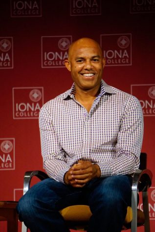Mariano Rivera visited Iona College in 2017 to talk about how religion played a strong role in his baseball career.