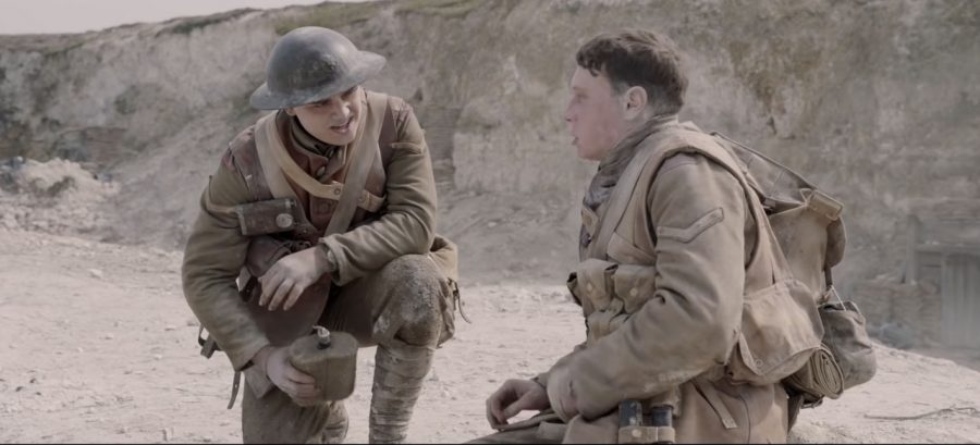 “1917” appears to be show in one take, emphasizing the journey of the soldiers Schofield and Blake throughout the film.