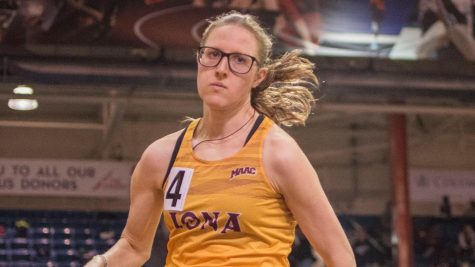 Senior Egle Morenaite earned the U.S. Track and Field and Cross Country Coaches Association All-American award in the 2019-20 season. / Photo courtesy of icgaels.com 