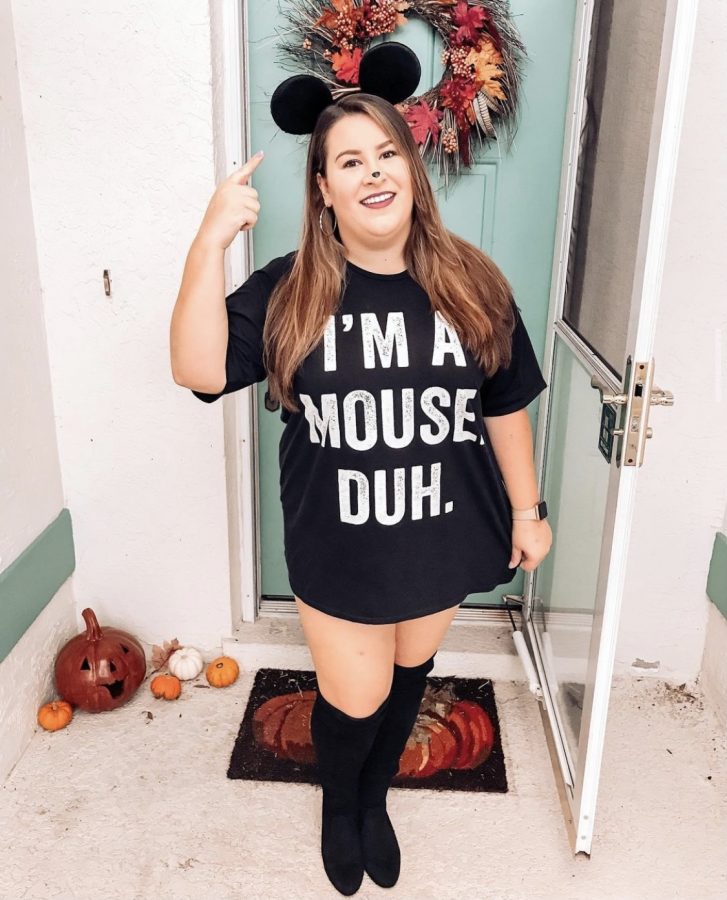 Halloween costumes can be made with things as simple as clothes already in your closet. / Photo from lifestylewithkel on Instagram  