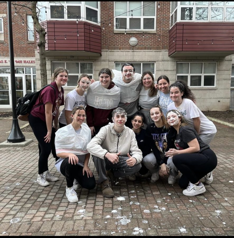Pie an e-board member fostered fun for a good cause. 