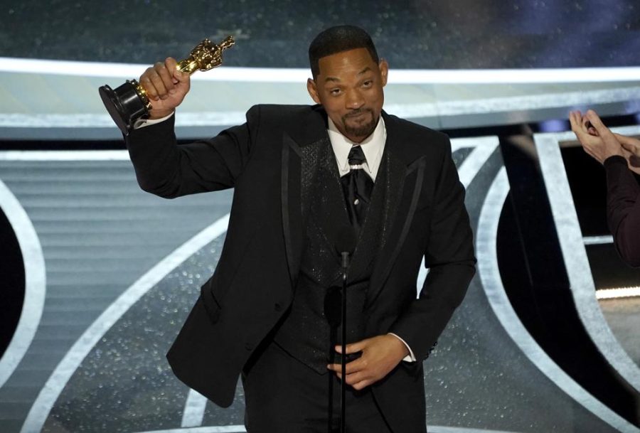 Will Smith wins Best Actor in the 94th Academy Awards after slapping Chris Rock on stage.