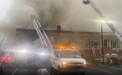 Firefighters from Yonkers, Eastchester, Pelham and Mount Vernon assisted to put out the blaze. 