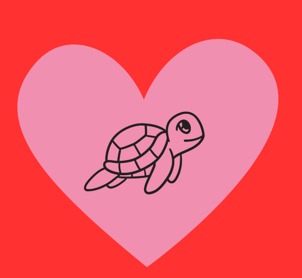 Image made in Canva. For this issue’s “Love, Gaels” column, Editor-in-Chief Luis Lopez writes about the love for a pet turtle.