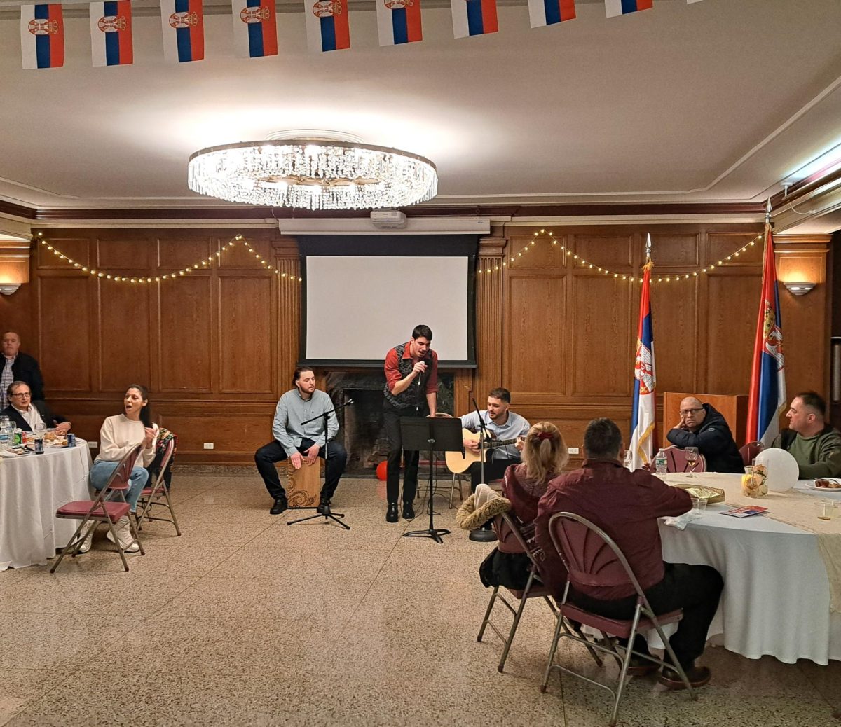 At the 2nd Annual Serbian Day, Aleksandar Slavkovic 26 performs as the lead singer for a Serbian student concert.
