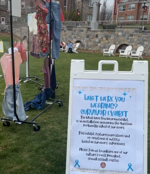 Photo by Chyanne Blakey. The G.I.V.E. Grant What Were You Wearing? event was a powerful refutation of the victim blaming myth that clothing somehow invites sexual assault.