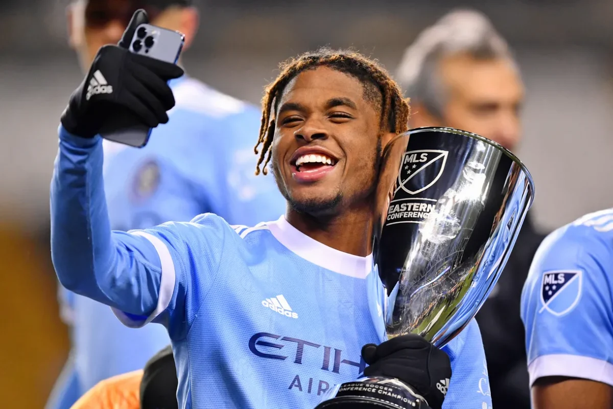 Tayvon Gray is one of nine NYCFC players on international duty just days before the start of the Hudson Derby.