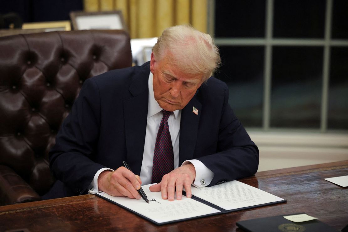 After entering White House, President Trump issues a flurry of executive orders