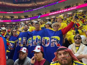 Members of La 593 at the 2022 FIFA World Cup in Qatar.